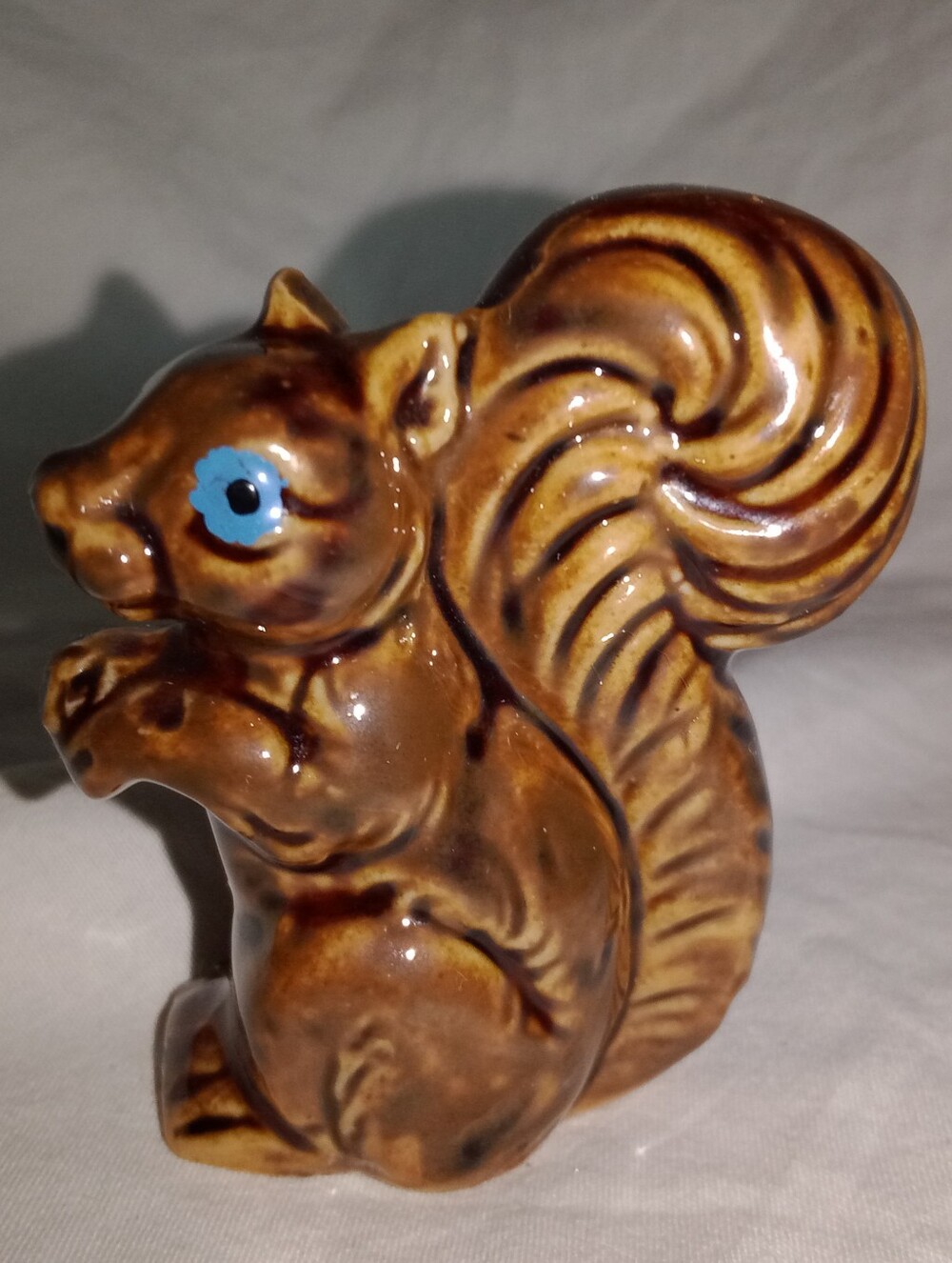 Vintage Ceramic Miniature Squirrel Figurine 2 1/4" Tall Japan